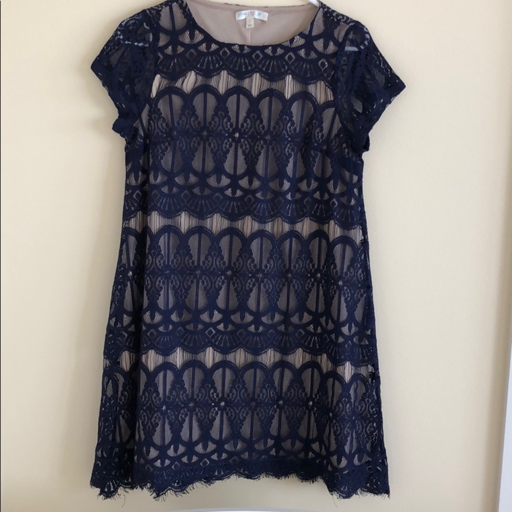 Dry Goods Navy Blue Lace Dress